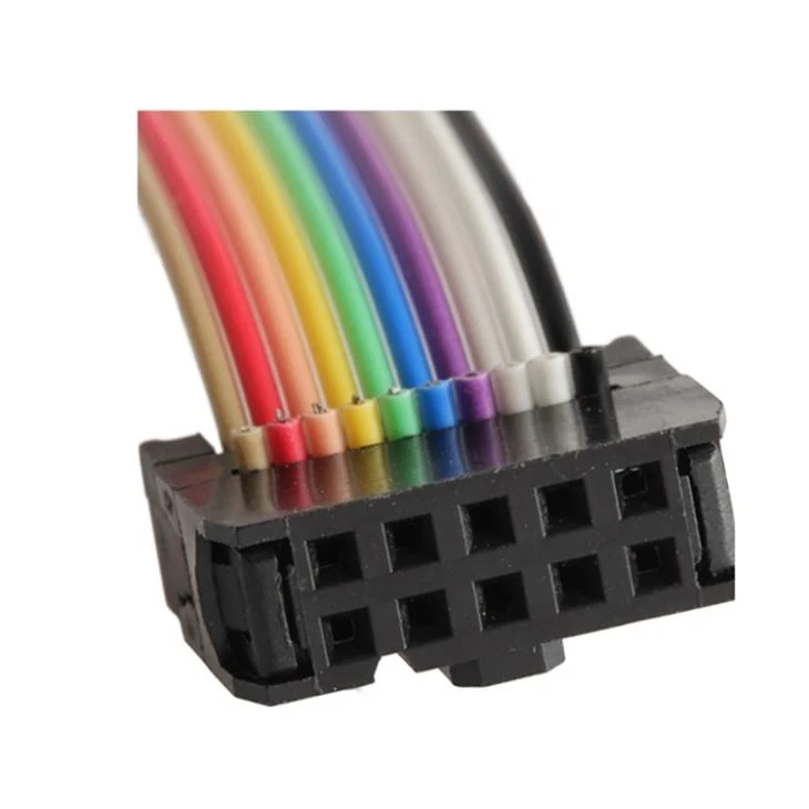 IDC 10-Pin Female Connector Rainbow  flat Cable