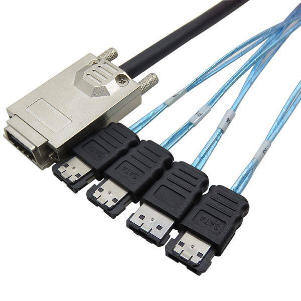 SAS SFF-8470 to 4 x ESATA SCSI External Connector Cable(001)